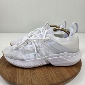 Under Armour Project Rock Shoes Mens Size 10 White HOVR Training Sneakers Gym